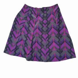 Liz Claiborne Purple and Pink A-Line Skirt